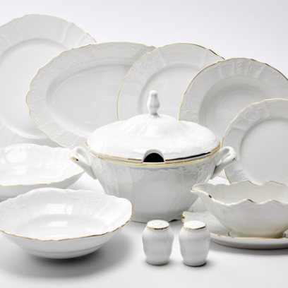 Сервиз столовый Бернадотт Белый узор 6/27 Бернадотт