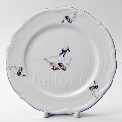 Тарелка плоская Гуси