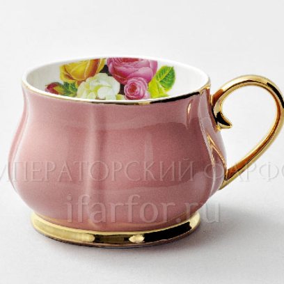 Чашка без блюдца «Тюльпан Розовый» Форма: Тюльпан Royal Classics. Фарфор. 200 мл.
