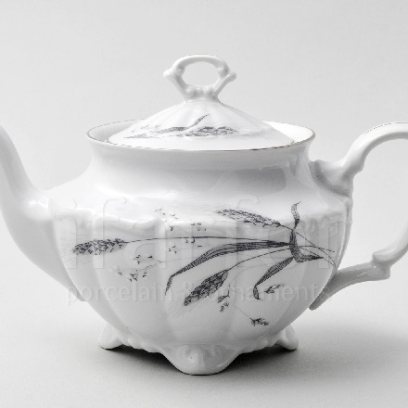 Чайник заварочный «Серебряные колосья» Форма: Repast. Фарфор. 1200 мл.