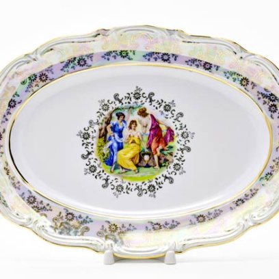 Блюдо овальное Мадонна Перламутр Мария-Тереза Овальное