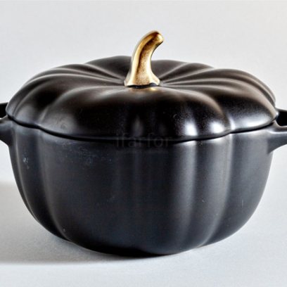 Форма для запекания с крышкой «Pumpkin черная» Форма: Repast. Керамика