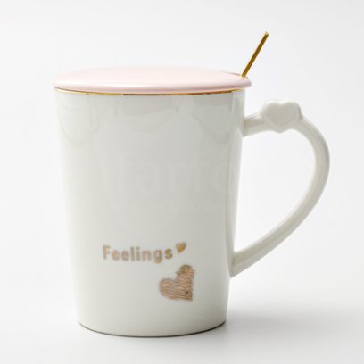 Кружка с крышкой и ложкой «Feelings» Форма: Royal Classics. Керамика. 430 мл.