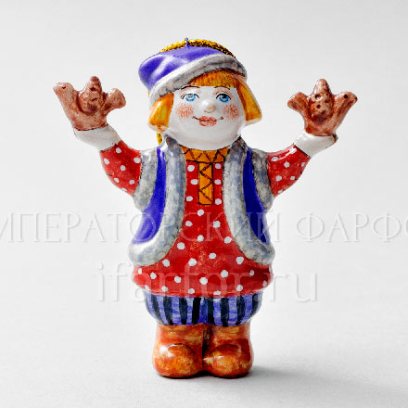 Елочная игрушка «Март» Форма: Март. Майолика. 79 x 88 мм.