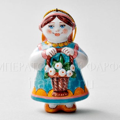 Елочная игрушка «Май» Форма: Май. Майолика. 50 x 85 мм.