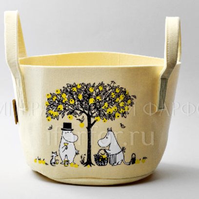 Корзина для хранения «Яблоки» Форма: Arabia MOOMIN. Текстиль, ПВХ