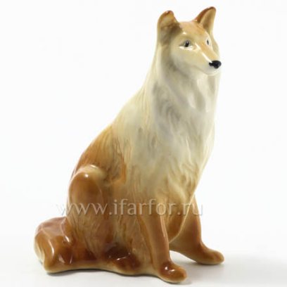 Скульптура Колли малая рыжая
