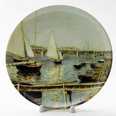 Декоративная тарелка Парусные лодки в Аржантее