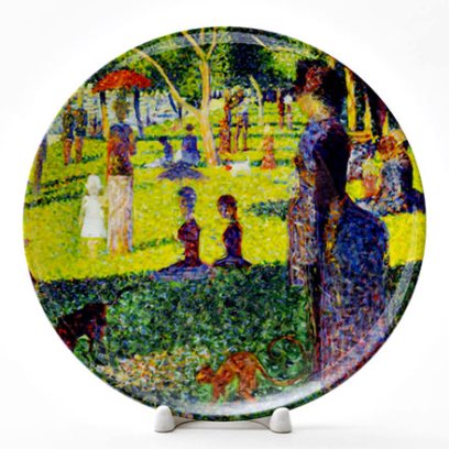 Декоративная тарелка Воскресный полдень на острове Гранд-Жатт
