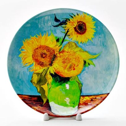 Декоративная тарелка Подсолнухи