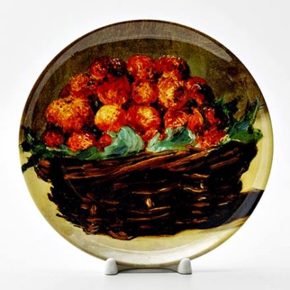 Декоративная тарелка Корзина с клубникой