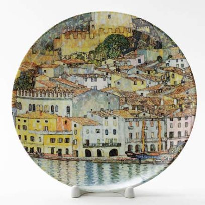 Декоративная тарелка Замок Мальчезине на озере Гарда