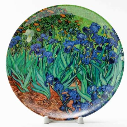 Декоративная тарелка Ирисы в саду