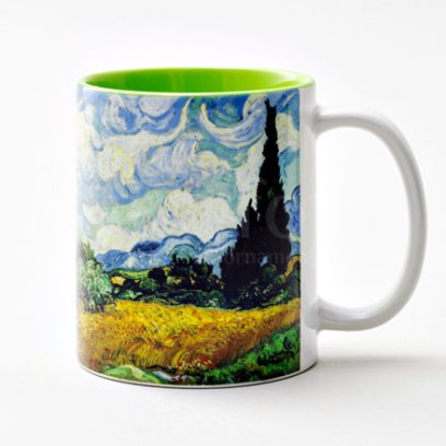 Кружка Пшеничное поле с кипарисом Стандартная