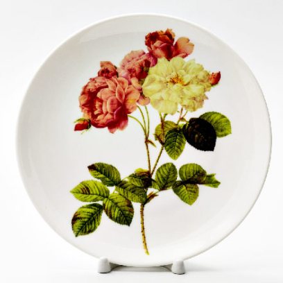 Декоративная тарелка Роза дамасская