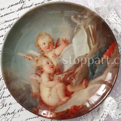 Декоративная тарелка 150 мм Франсуа Буше Амуры. Аллегория сочинения музыки