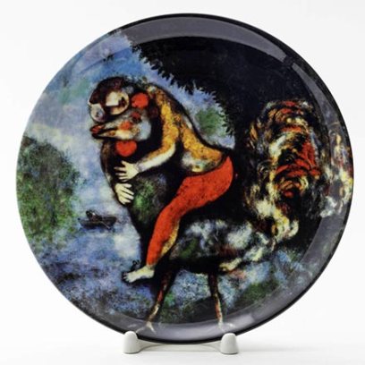 Декоративная тарелка Верхом на петухе