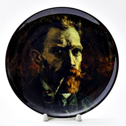 Декоративная тарелка Автопортрет с трубкой