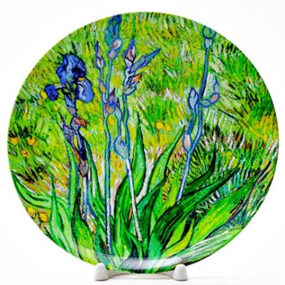 Декоративная тарелка Ирисы