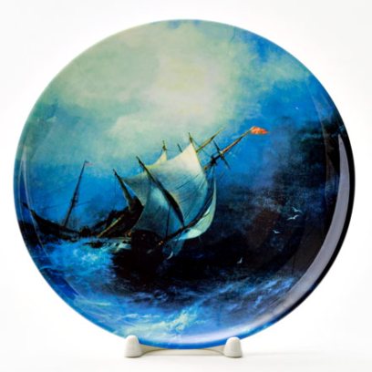 Декоративная тарелка Буря на Ледовитом океане