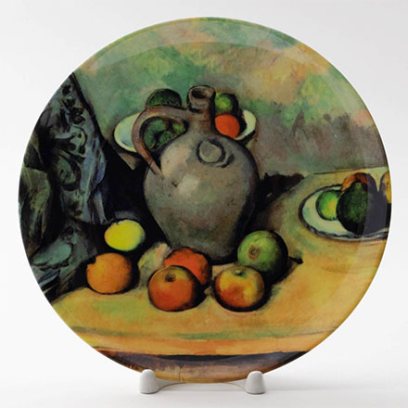 Декоративная тарелка Натюрморт. Кувшин и фрукты на столе