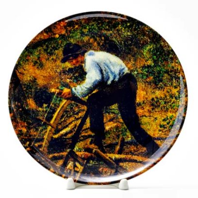 Декоративная тарелка Хризантемы в китайской вазе