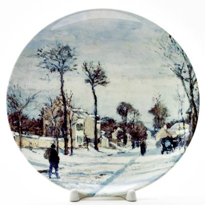 Декоративная тарелка Снег в Лувесьене