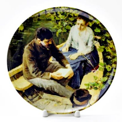 Декоративная тарелка В лодке