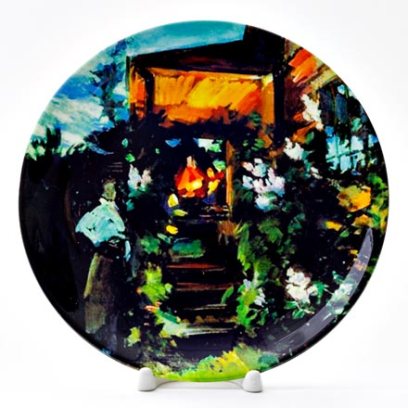 Декоративная тарелка Летним вечером у крыльца