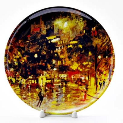 Декоративная тарелка Ночной Париж