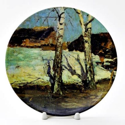 Декоративная тарелка Последний снег