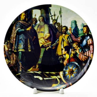 Декоративная тарелка Историческая сцена