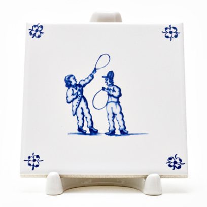 Изразец Голландский Детские игры. Игра с обручем