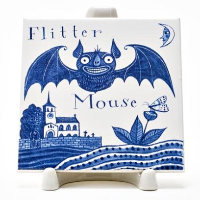 Изразец Голландский. Летучая мышь