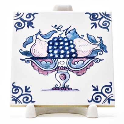 Изразец Голландский. Ваза с фруктами 4