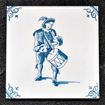 Изразец Голландский. Барабанщик