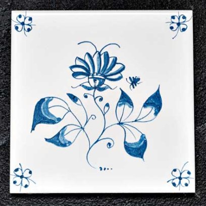 Изразец Голландский. Цветок 3
