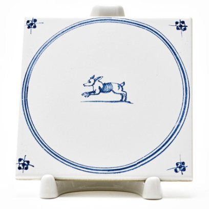 Изразец Голландский. Собачка