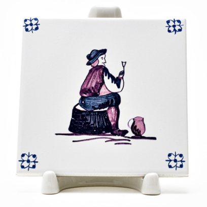 Изразец Голландский. Мужчина с кувшином