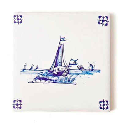 Изразец Голландский. Парусник 3