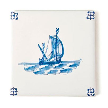 Изразец Голландский. Парусное судно 5