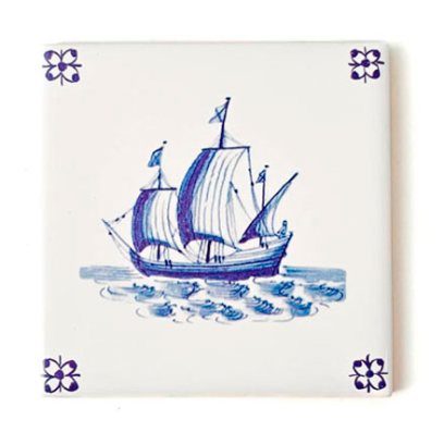 Изразец Голландский. Торговое судно 3
