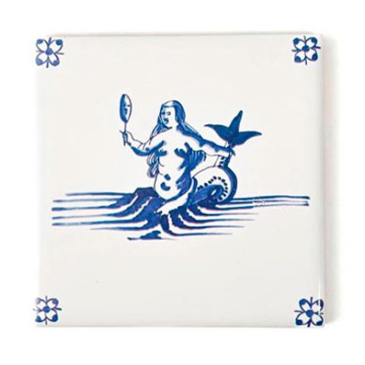 Изразец Голландский. Русалка 3