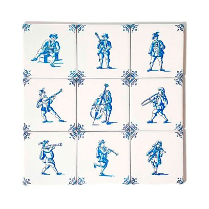 Набор изразцов Голландский. Музыканты 4