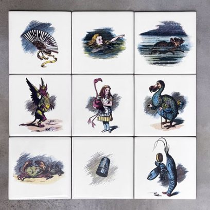 Набор изразцов Знакомство с обитателями Страны Чудес