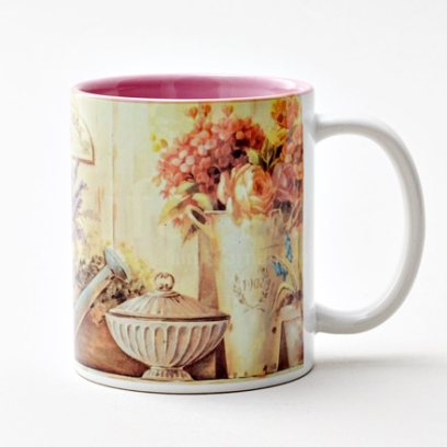 Кружка Прованс. Букеты цветов и лейка Стандартная