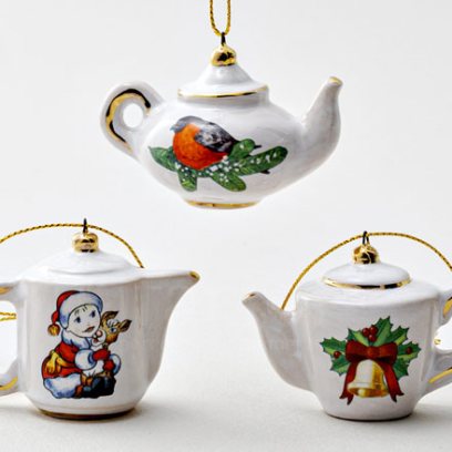 Набор елочных игрушек Чайнички