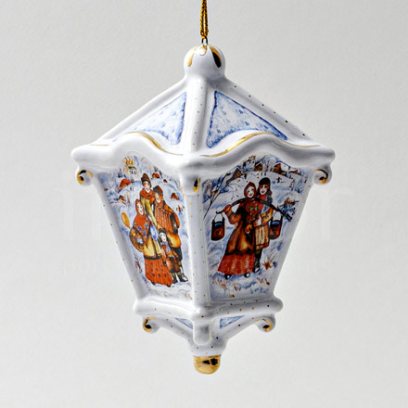 Елочная игрушка Фонарик классический Зимние забавы