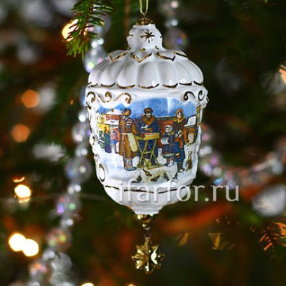 Елочная игрушка Фонарик ажурный Масленица