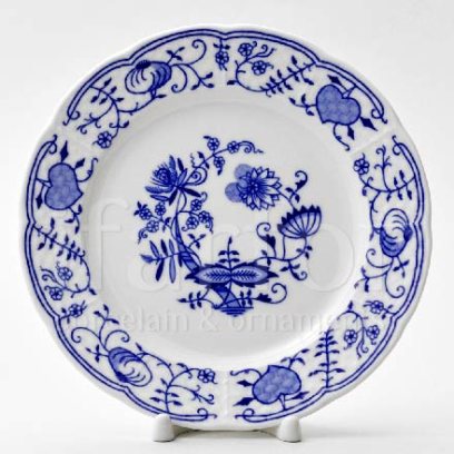 Тарелка десертная Луковичный узор. Синий лук